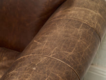 Load image into Gallery viewer, Leather Restoration Hardware Distressed Sofa