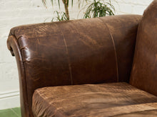 Load image into Gallery viewer, Leather Restoration Hardware Distressed Sofa