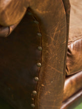 Load image into Gallery viewer, Leather Restoration Hardware Distressed Sofa