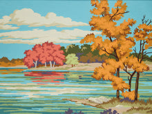 Load image into Gallery viewer, Mid Century Moonlit Harbor Oil Painting