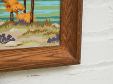 Load image into Gallery viewer, Mid Century Moonlit Harbor Oil Painting