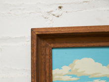 Load image into Gallery viewer, Mid Century Moonlit Harbor Oil Painting