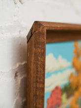 Load image into Gallery viewer, Mid Century Moonlit Harbor Oil Painting