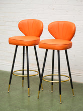 Load image into Gallery viewer, Orange Bar Stools
