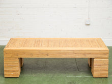 Load image into Gallery viewer, Post Modern Chunky Leg Sculptural Reeded Coffee Table