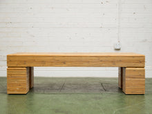 Load image into Gallery viewer, Post Modern Chunky Leg Sculptural Reeded Coffee Table