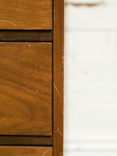 Load image into Gallery viewer, Walnut 3 drawer Mid Century Dresser