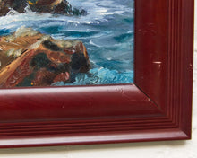 Load image into Gallery viewer, Rocks at Monterey Oil Painting by Nila Brereton H.