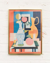Load image into Gallery viewer, Geometric Still Life with Vases and Fruit