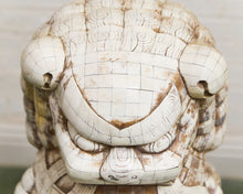 Load image into Gallery viewer, Pair of Monumental Carved Ox Bone Guardian Lions on Plinths