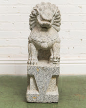 Load image into Gallery viewer, Vintage Chinese Granite Carved Foo Dog Garden Statue