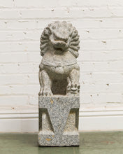 Load image into Gallery viewer, Vintage Chinese Granite Carved Foo Dog Garden Statue