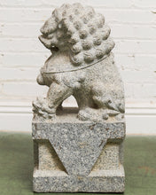 Load image into Gallery viewer, Vintage Chinese Granite Carved Foo Dog Garden Statue