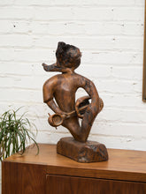 Load image into Gallery viewer, Wood Abstract Carved Musician Sculpture