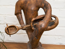 Load image into Gallery viewer, Wood Abstract Carved Musician Sculpture