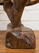 Load image into Gallery viewer, Wood Abstract Carved Musician Sculpture