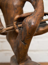 Load image into Gallery viewer, Wood Abstract Carved Musician Sculpture