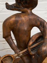 Load image into Gallery viewer, Wood Abstract Carved Musician Sculpture