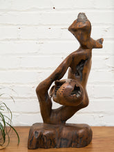 Load image into Gallery viewer, Wood Abstract Carved Musician Sculpture