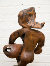 Load image into Gallery viewer, Wood Abstract Carved Musician Sculpture