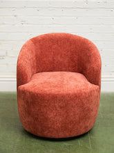 Load image into Gallery viewer, Aria Burnt Chenille Orange Swivel Chair