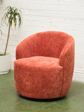 Load image into Gallery viewer, Aria Burnt Chenille Orange Swivel Chair