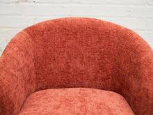 Load image into Gallery viewer, Aria Burnt Chenille Orange Swivel Chair