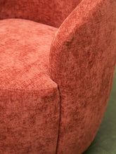 Load image into Gallery viewer, Aria Burnt Chenille Orange Swivel Chair