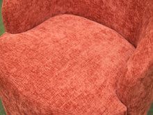 Load image into Gallery viewer, Aria Burnt Chenille Orange Swivel Chair