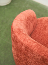Load image into Gallery viewer, Aria Burnt Chenille Orange Swivel Chair