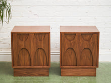 Load image into Gallery viewer, Pair of Scandi Nightstands with Plinth Base