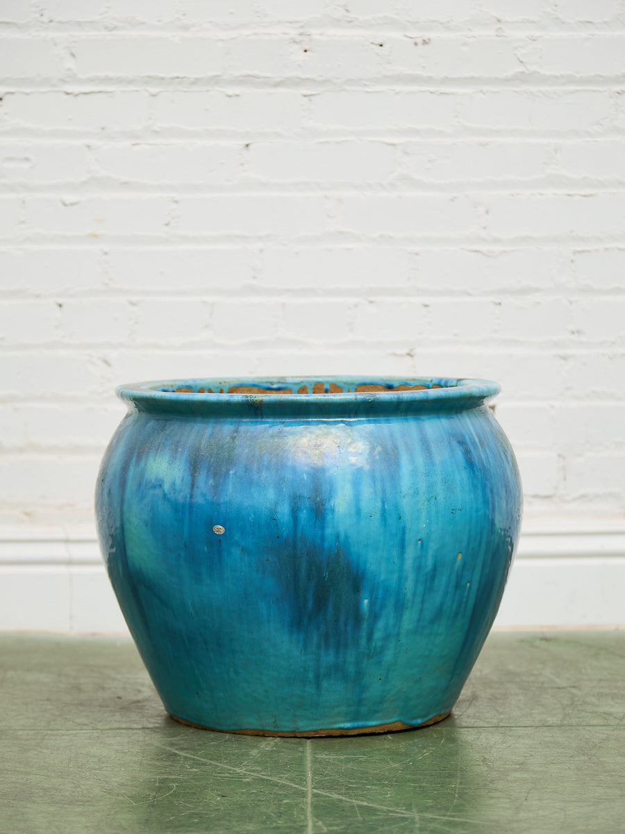 Late Qing Dynasty Period South Sea Blue Glazed Ceramic Planter – Sunbeam  Vintage