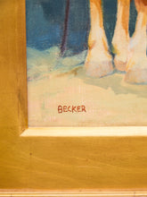 Load image into Gallery viewer, Draft Horses in Harness Oil Painting Signed by Becker