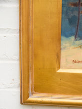 Load image into Gallery viewer, Draft Horses in Harness Oil Painting Signed by Becker