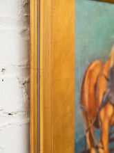 Load image into Gallery viewer, Draft Horses in Harness Oil Painting Signed by Becker