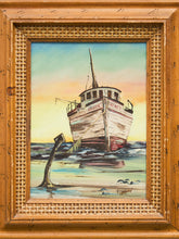 Load image into Gallery viewer, Beached Boat “Nancy” at Sunset signed Ericson