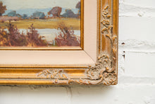 Load image into Gallery viewer, Cottage by the Fields impressionist Vintage Oil Landscape