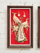 Load image into Gallery viewer, RARE - 60's Vintage PEACOCK ORIGINAL Folk Art Shadow Box SHELL #2