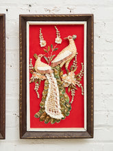 Load image into Gallery viewer, RARE - 60's Vintage PEACOCK ORIGINAL Folk Art Shadow Box SHELL #1