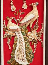 Load image into Gallery viewer, RARE - 60's Vintage PEACOCK ORIGINAL Folk Art Shadow Box SHELL #1
