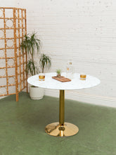 Load image into Gallery viewer, Jasmine Round Brass Base Tulip Table