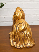 Load image into Gallery viewer, Kay Finch Vintage California Gold Ceramic Shih Tzu Dog Large