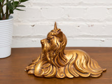 Load image into Gallery viewer, Kay Finch Vintage California Gold Ceramic Shih Tzu Dog