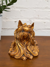 Load image into Gallery viewer, Kay Finch Vintage California Gold Ceramic Shih Tzu Dog