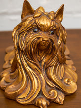 Load image into Gallery viewer, Kay Finch Vintage California Gold Ceramic Shih Tzu Dog
