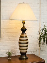 Load image into Gallery viewer, Gold and Black Striped Lamp