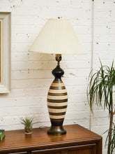 Load image into Gallery viewer, Gold and Black Striped Lamp