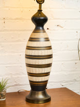 Load image into Gallery viewer, Gold and Black Striped Lamp