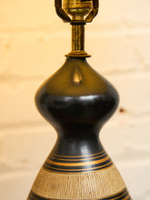 Load image into Gallery viewer, Gold and Black Striped Lamp