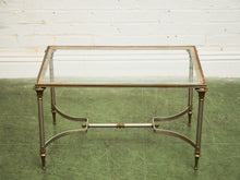Load image into Gallery viewer, French Hollywood Regency Maison Jansen Style Brass & Glass Rectangular Coffee Table